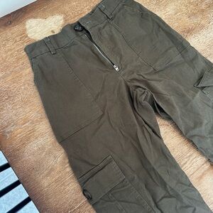 Olive Cargo Pants for Women